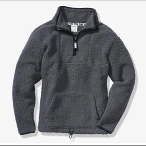 VS Pink Sherpa Quarter Zip Pullover